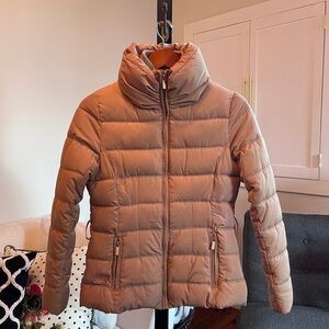 Women's Tan Puffer Jacket